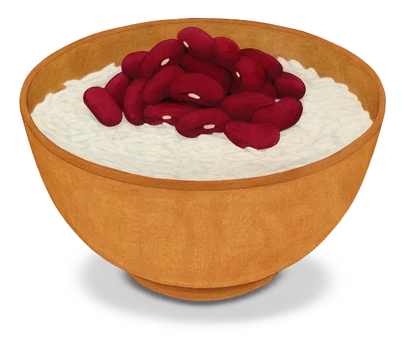 Bowl Rice Beans